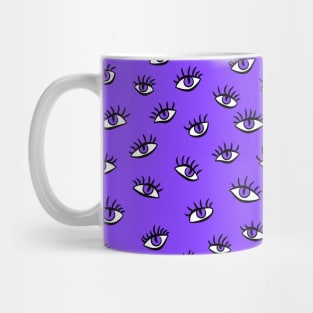 Evil Eye Pattern Purple Aesthetic Mug